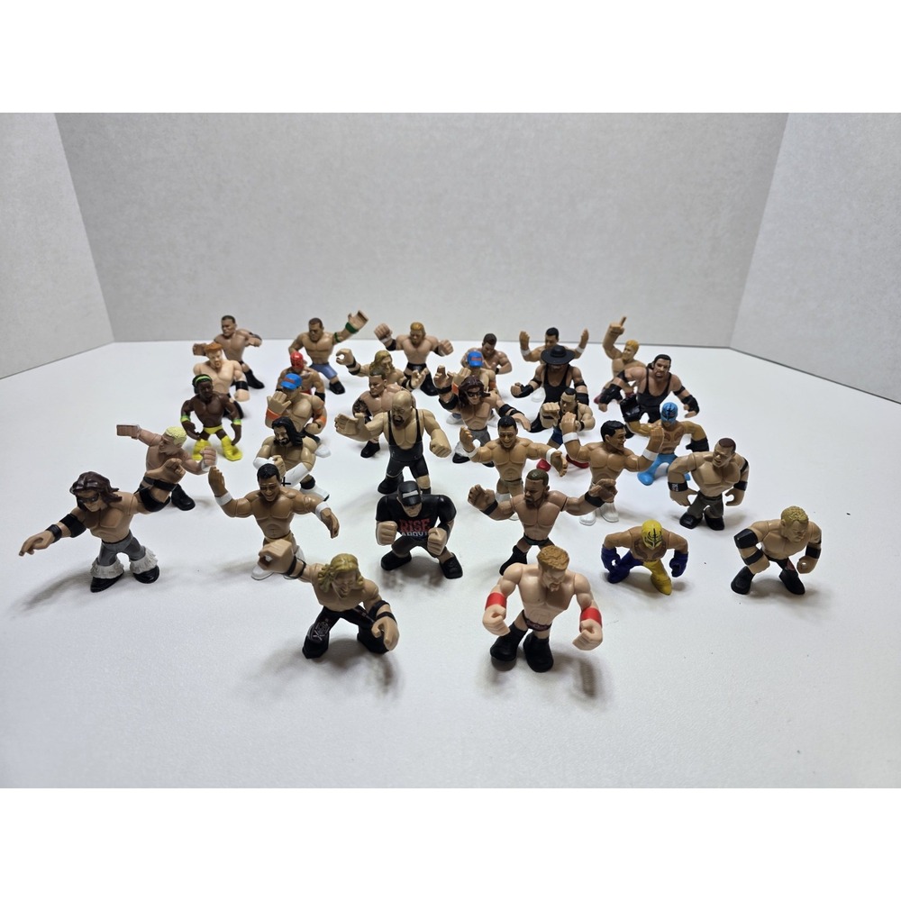 WWE Rumblers Mini Action Figures Wrestlers Mattel Lot of 32